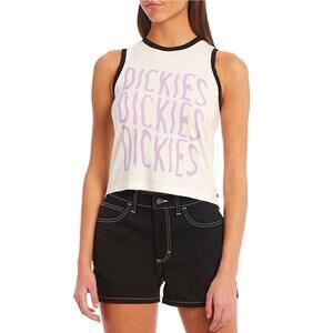 Dickies White and Black Tank Top